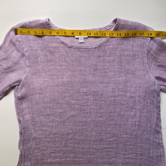 J. Jill Women's PureJill 100% Linen 3/4 Sleeve Boho Sheer Top Size Small - Picture 10 of 13